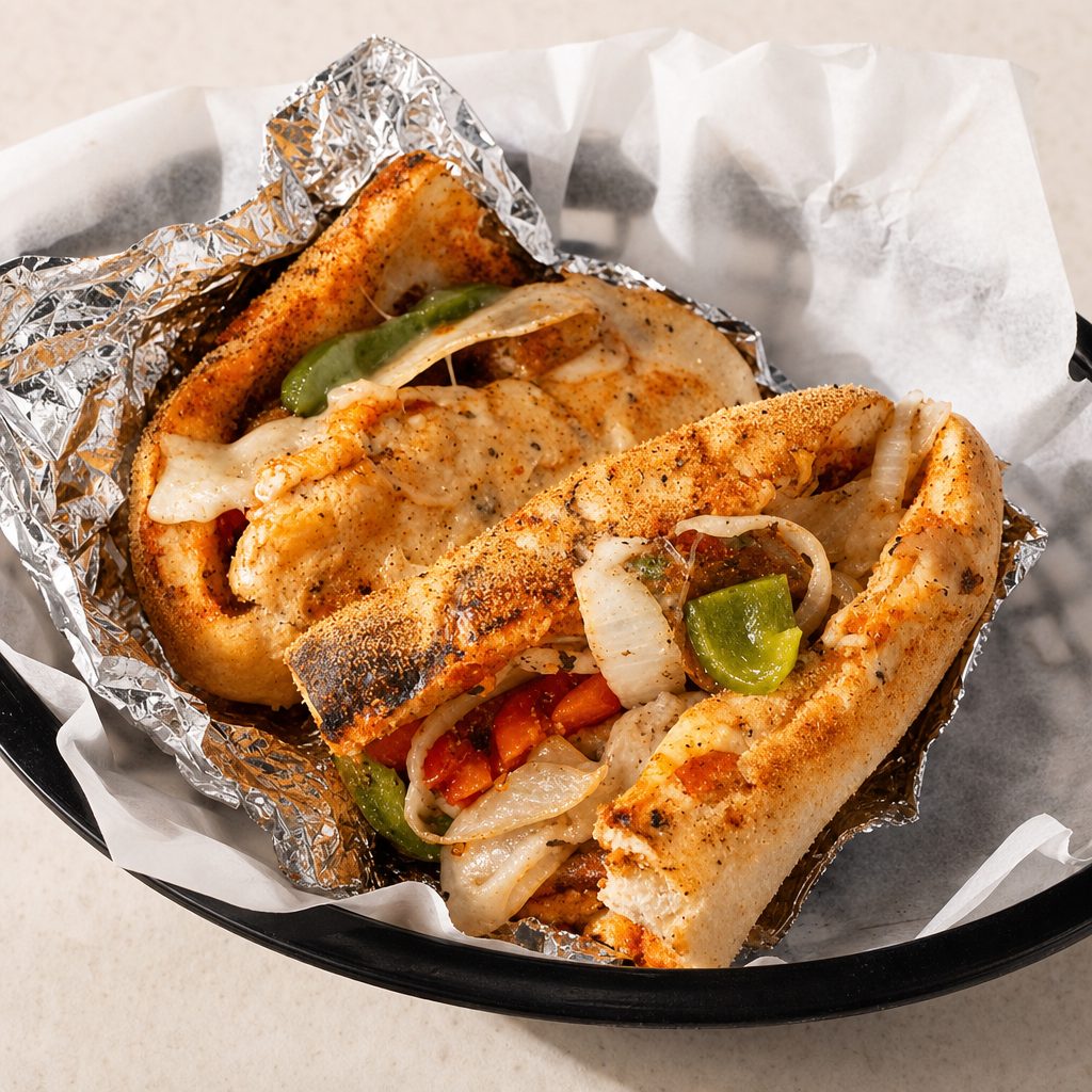 Sausage and Pepper Sandwich.