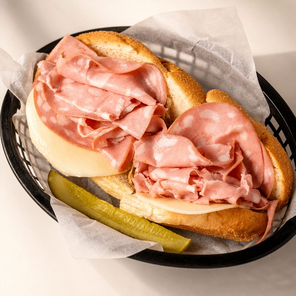 37. Mortadella Sandwich.